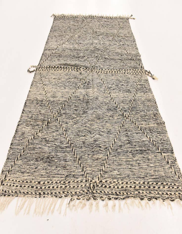 Detail image of  5' 4 x 9' 6  Hand Knotted Moroccan Wool Runner Rug