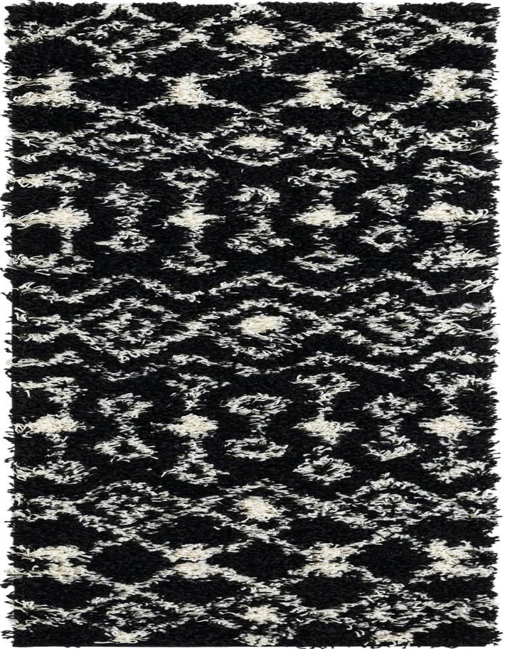 Detail image of  2' x 6' Moroccan Trellis Shag Runner Rug