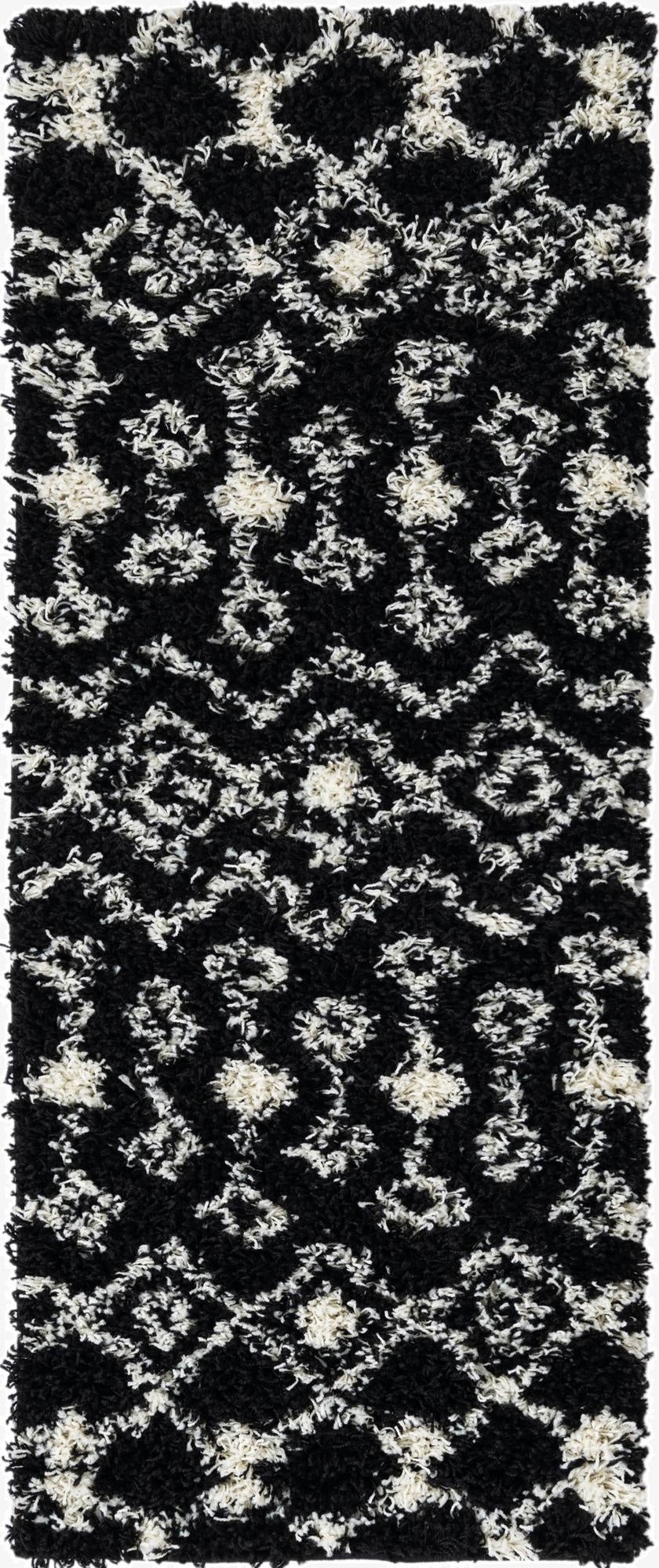  2' x 5' Moroccan Trellis Shag Runner Rug