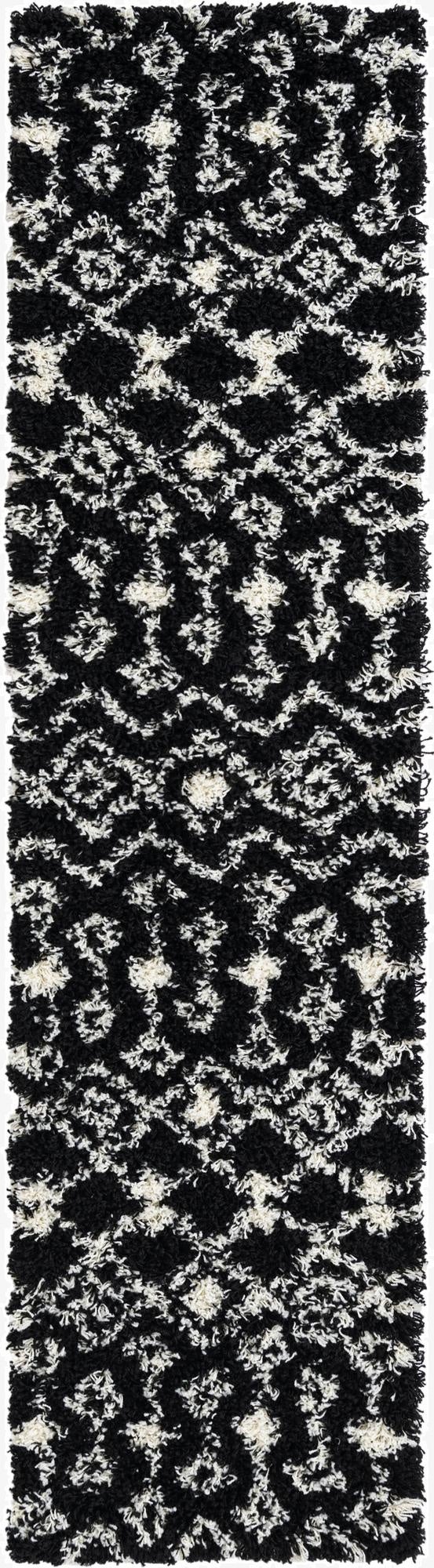  2' x 8' Moroccan Trellis Shag Runner Rug