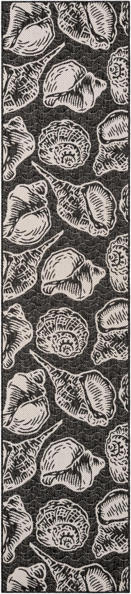  2' 7 x 12'  Washable Coastal Indoor / Outdoor Runner Rug