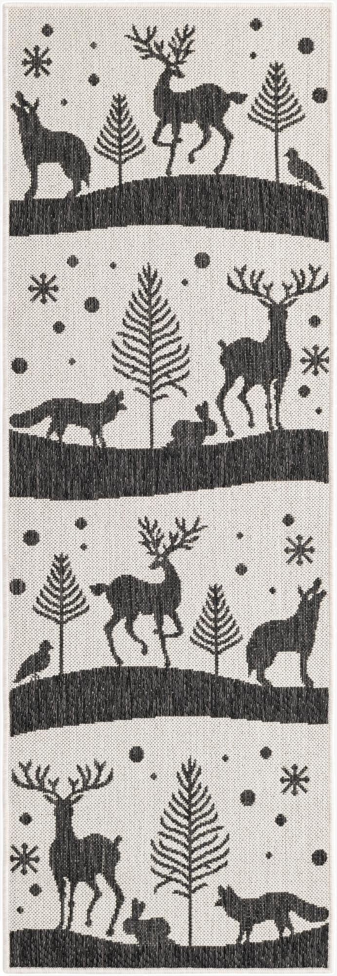  2' x 6'  Washable Holiday Indoor / Outdoor Runner Rug