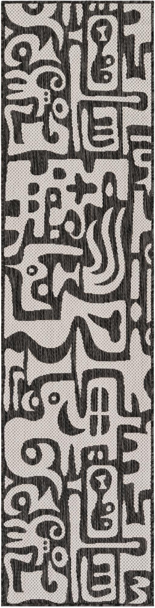  2' x 8'  Washable Modern Indoor / Outdoor Runner Rug