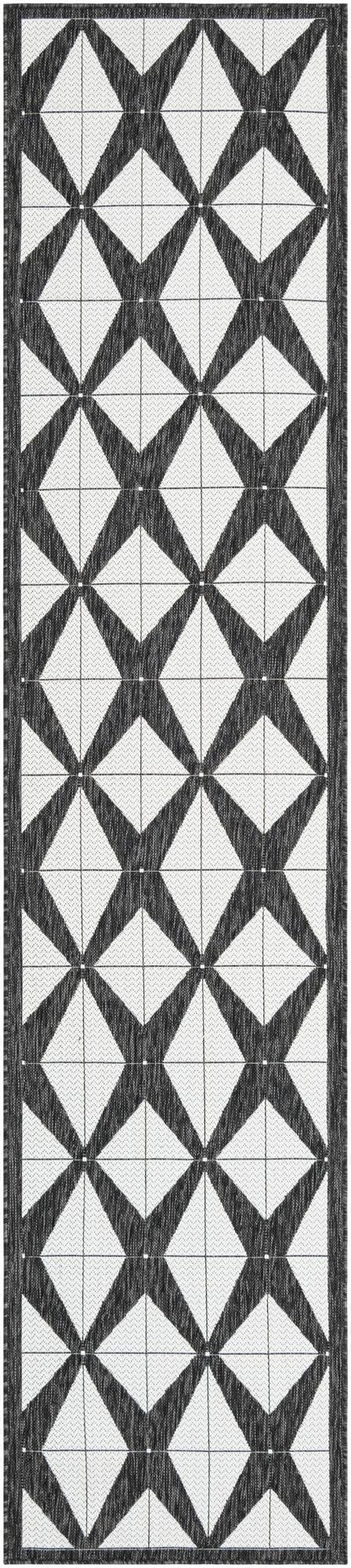  2' 7 x 12'  Washable Modern Indoor / Outdoor Runner Rug