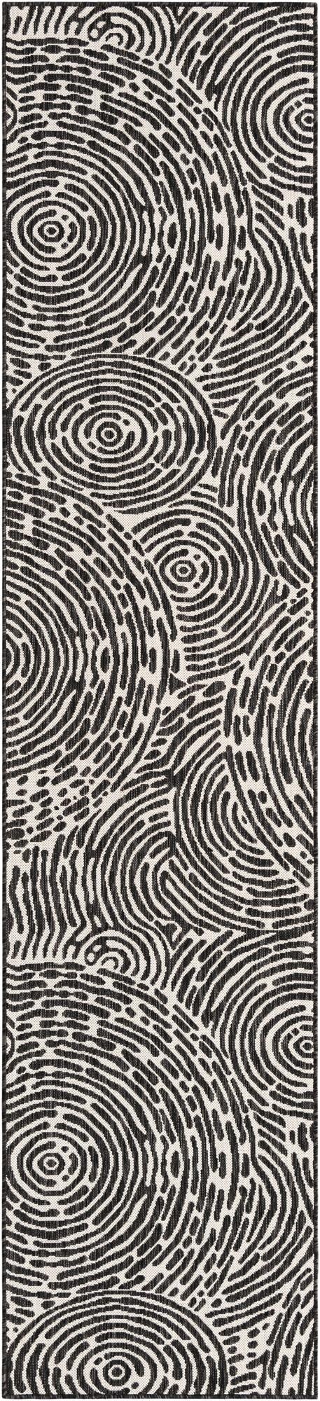  2' 7 x 12'  Washable Modern Indoor / Outdoor Runner Rug