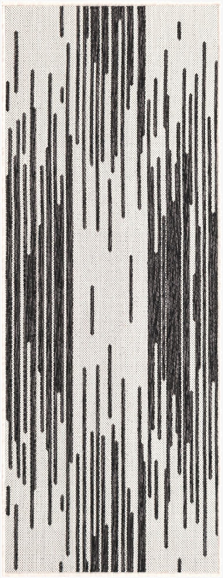  2' x 5' 3  Washable Modern Indoor / Outdoor Runner Rug