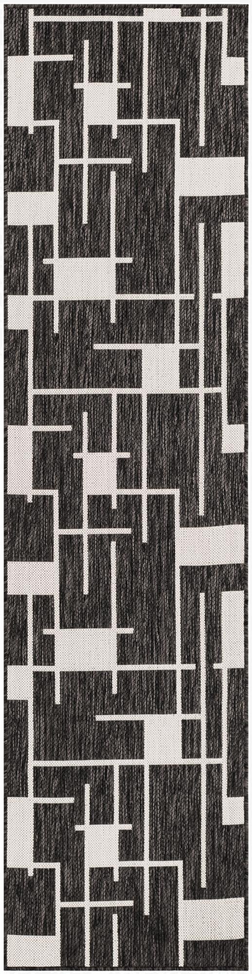 2' x 8'  Washable Modern Indoor / Outdoor Runner Rug