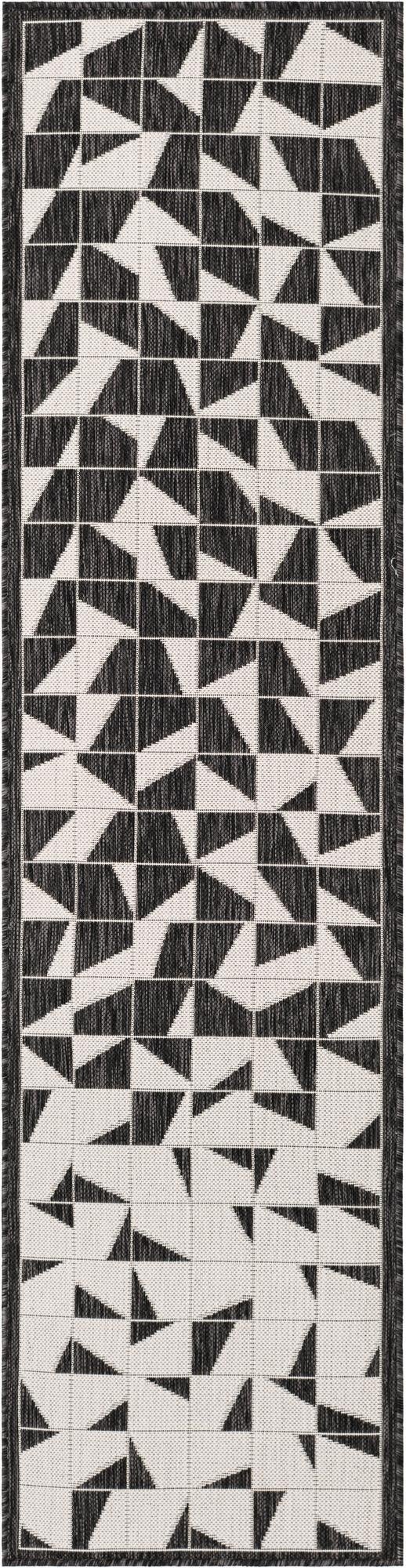  2' x 8'  Washable Modern Indoor / Outdoor Runner Rug