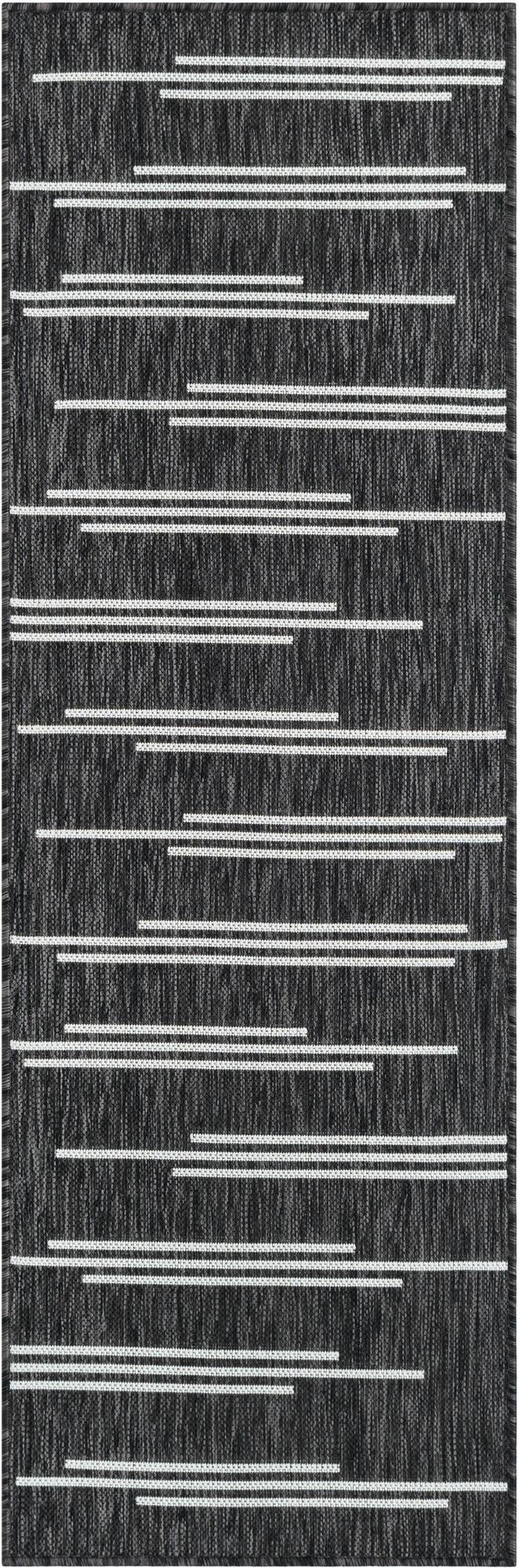  2' x 6'  Washable Modern Indoor / Outdoor Runner Rug