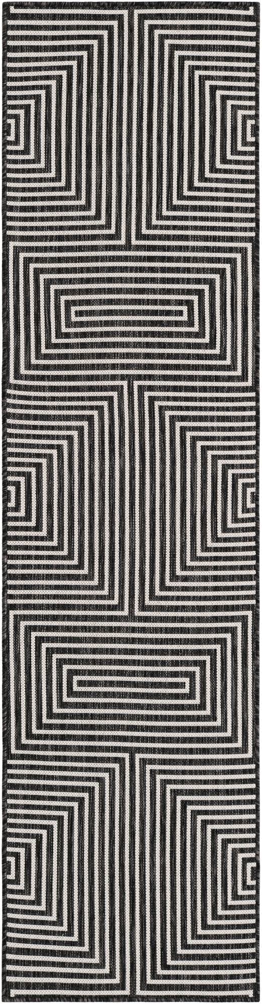 Primary image  2' x 8'  Washable Modern Indoor / Outdoor Runner Rug