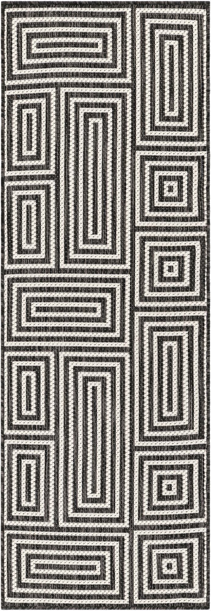  2' x 6'  Washable Modern Indoor / Outdoor Runner Rug