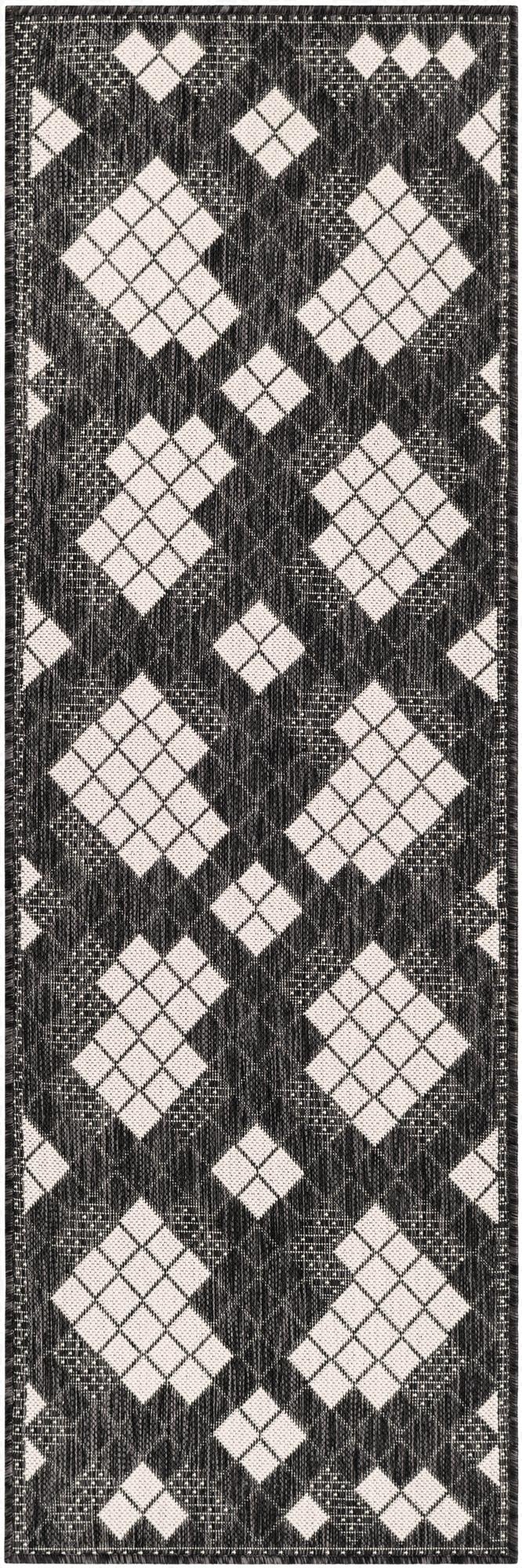  2' x 6'  Washable Modern Indoor / Outdoor Runner Rug