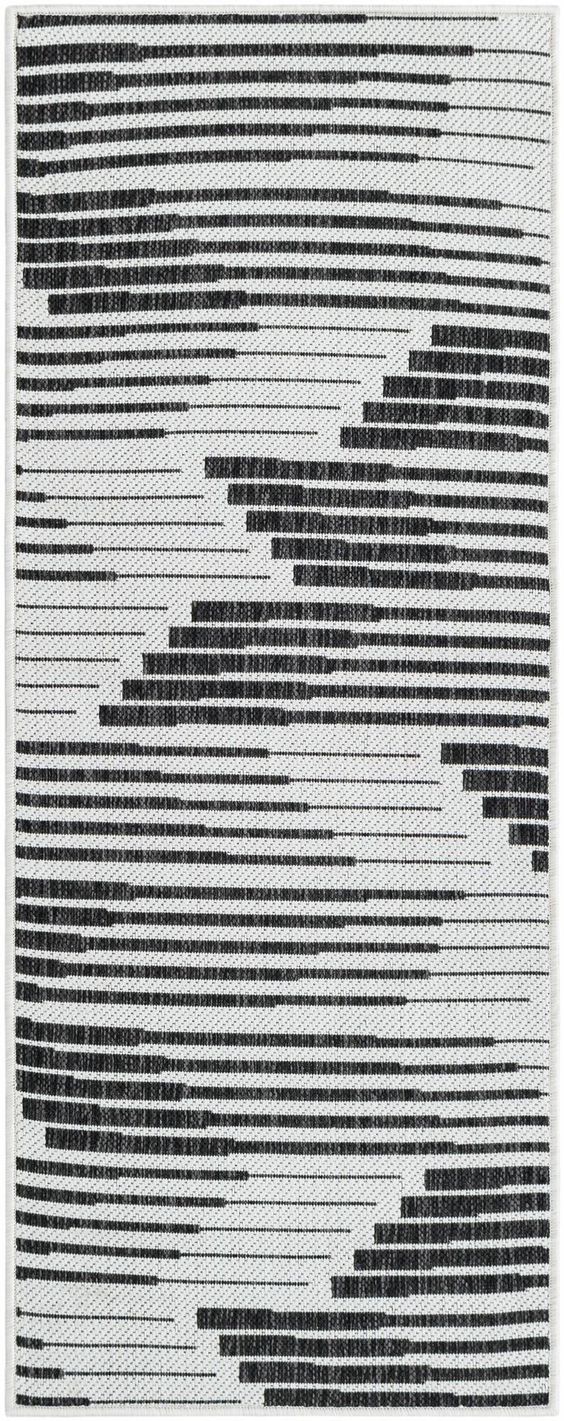  2' x 5' 3  Washable Modern Indoor / Outdoor Runner Rug