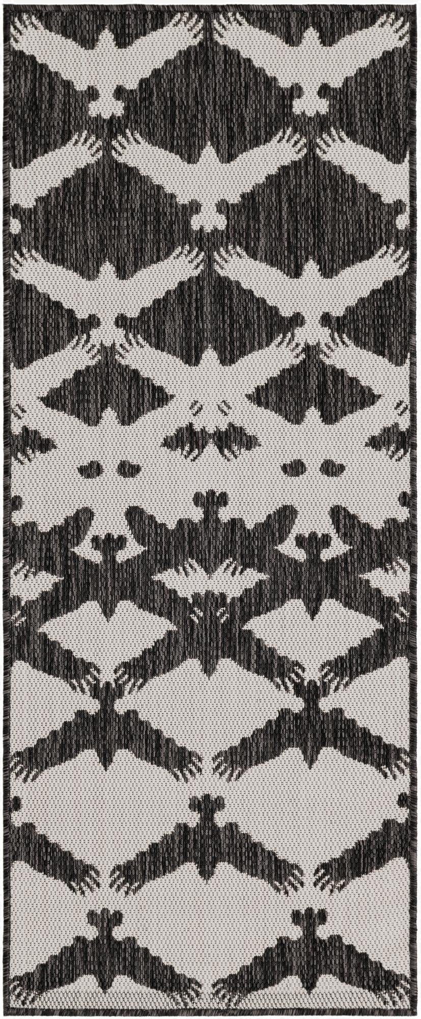  2' x 5' 3  Washable Modern Indoor / Outdoor Runner Rug