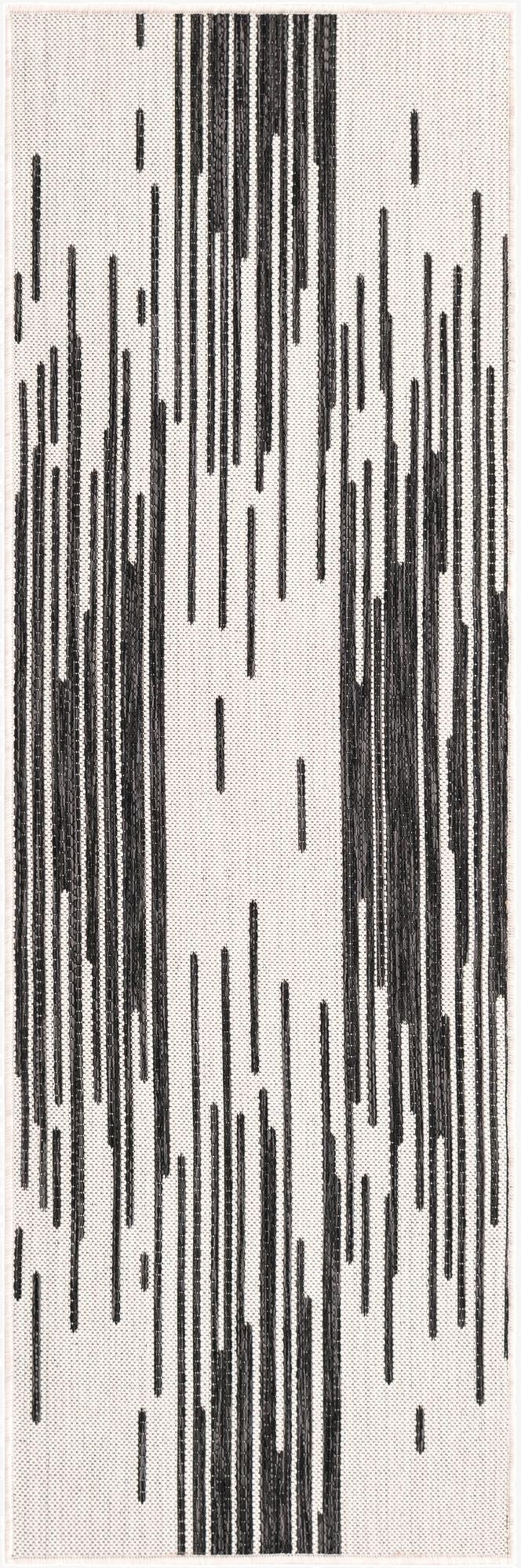  2' x 6'  Washable Modern Indoor / Outdoor Runner Rug