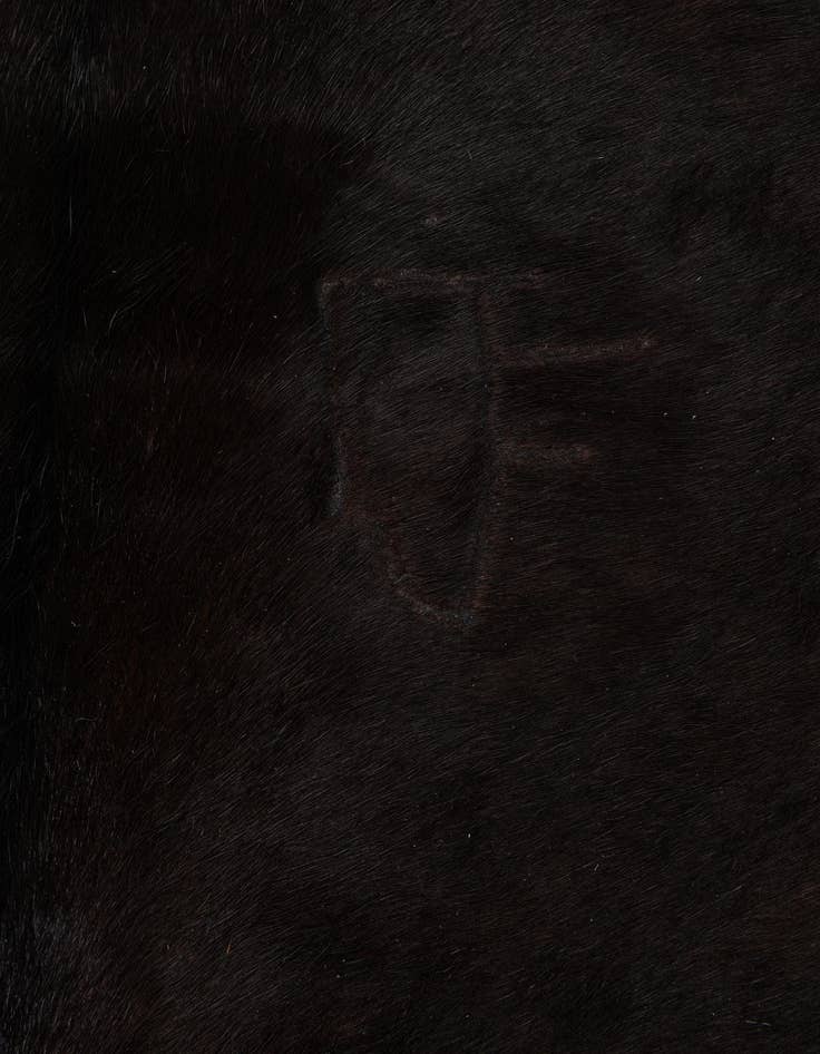 Detail image of  6' x 6' 2 Cowhide Leather Square Rug