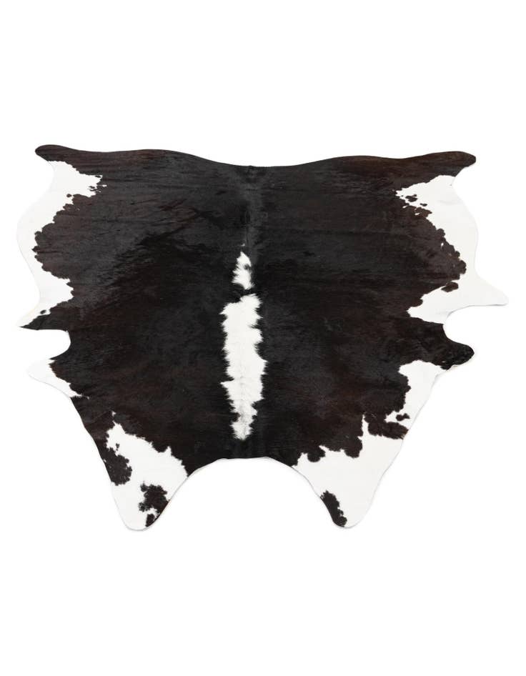 Detail image of  5' 11 x 6' 4 Cowhide Leather Square Rug