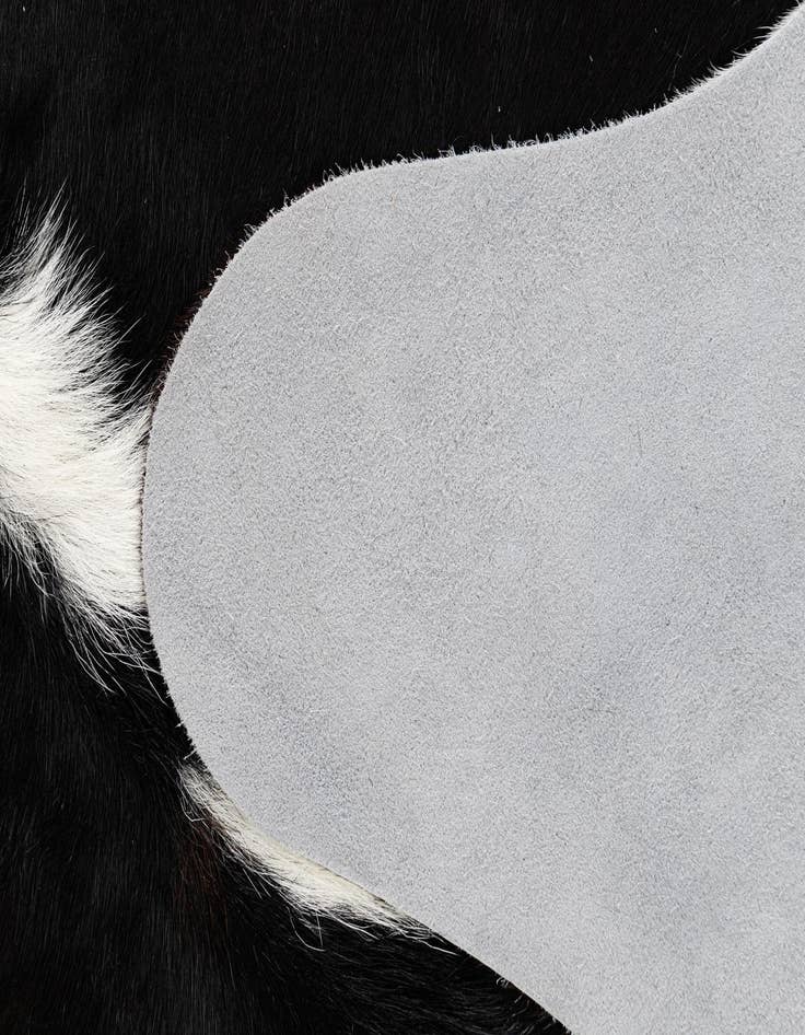 Detail image of  5' 11 x 6' 4 Cowhide Leather Square Rug