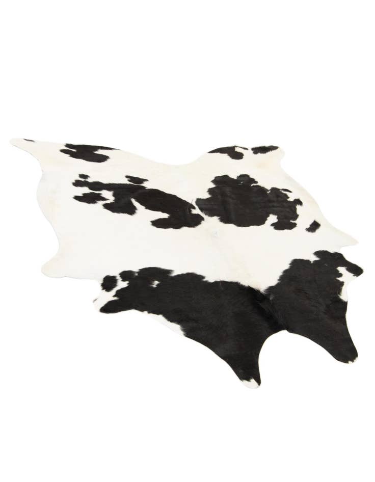 Detail image of  5' 11 x 6' 1 Cowhide Leather Square Rug