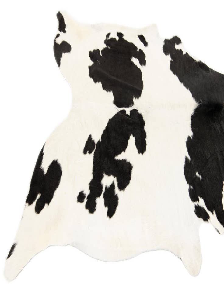 Detail image of  5' 11 x 6' 1 Cowhide Leather Square Rug