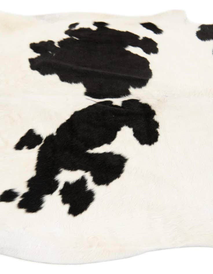 Detail image of  5' 11 x 6' 1 Cowhide Leather Square Rug