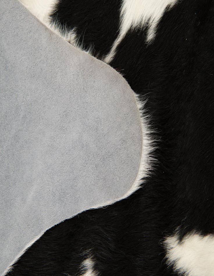 Detail image of  5' 11 x 6' 1 Cowhide Leather Square Rug