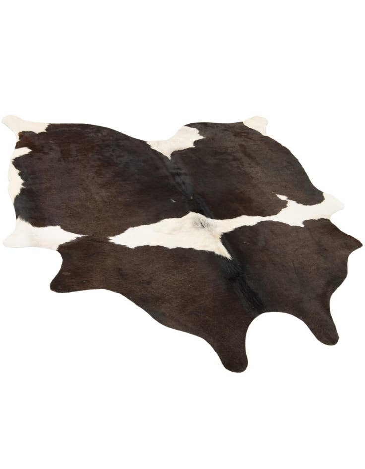 Detail image of  5' x 5' 2 Cowhide Leather Square Rug