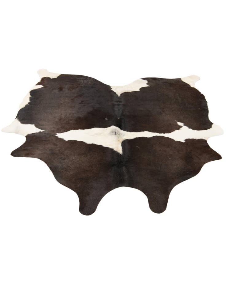 Detail image of  5' x 5' 2 Cowhide Leather Square Rug
