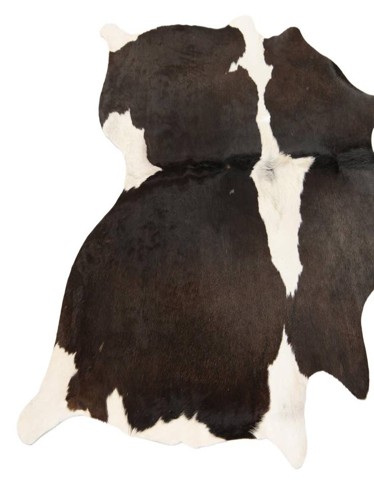 Detail image of  5' x 5' 2 Cowhide Leather Square Rug