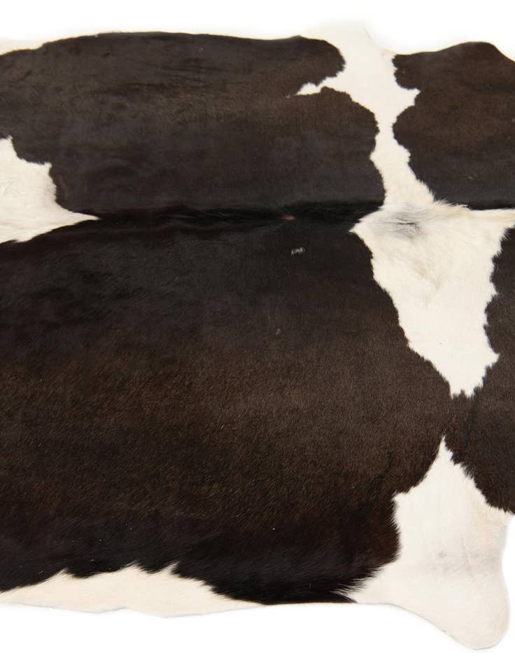 Detail image of  5' x 5' 2 Cowhide Leather Square Rug