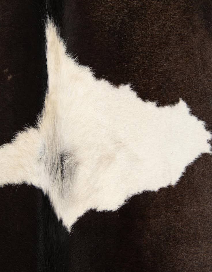 Detail image of  5' x 5' 2 Cowhide Leather Square Rug