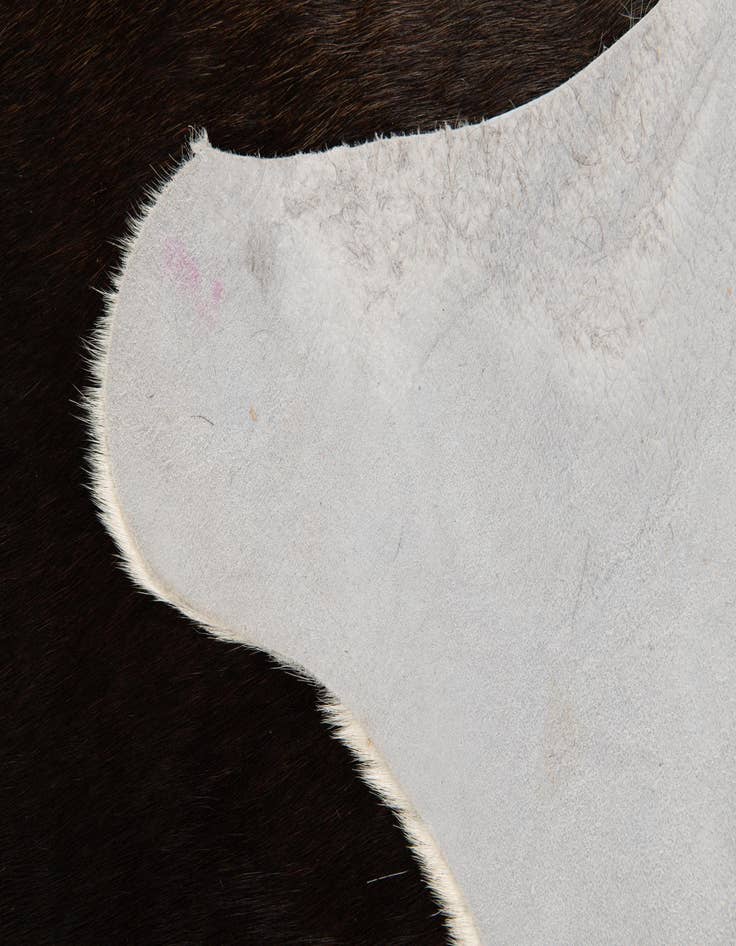 Detail image of  5' x 5' 2 Cowhide Leather Square Rug