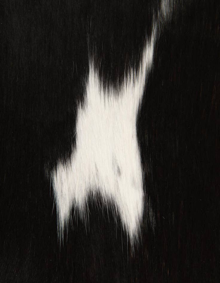 Detail image of  4' 8 x 5' 1 Cowhide Leather Square Rug