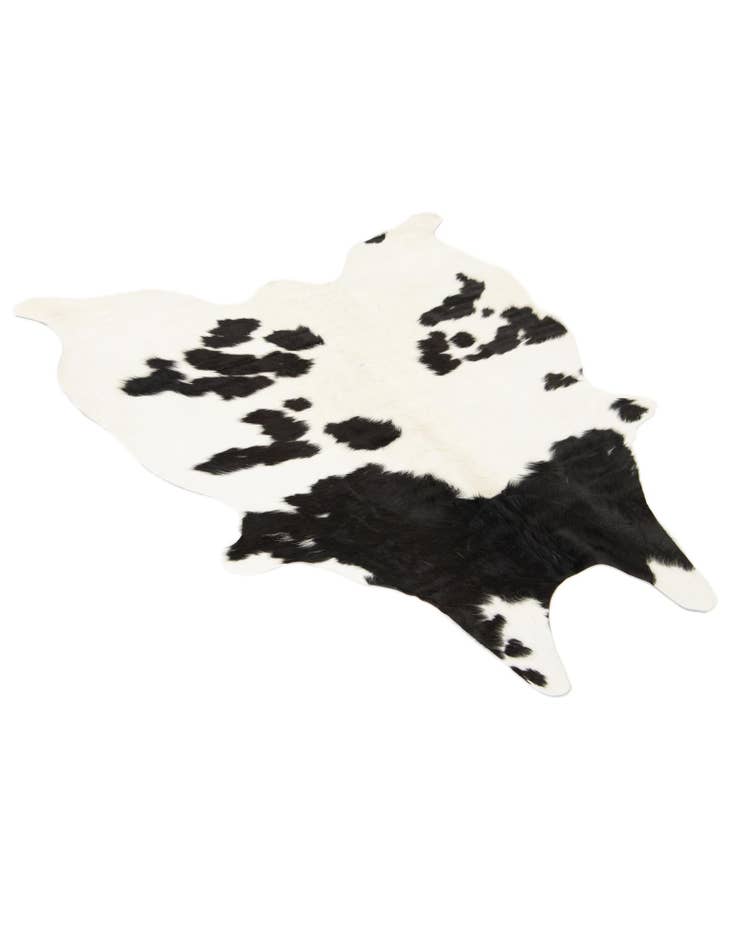 Detail image of  4' 11 x 5' 7 Cowhide Leather Square Rug