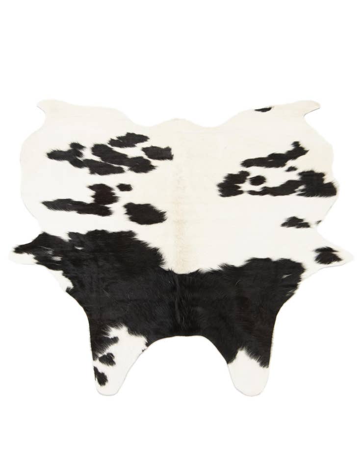 Detail image of  4' 11 x 5' 7 Cowhide Leather Square Rug
