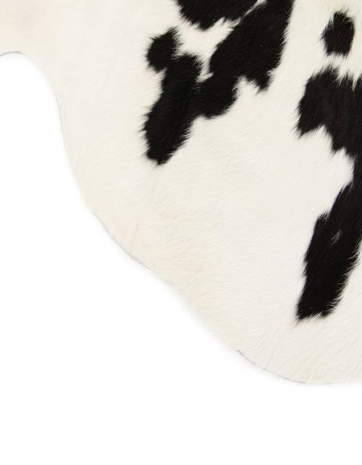 Detail image of  4' 11 x 5' 7 Cowhide Leather Square Rug