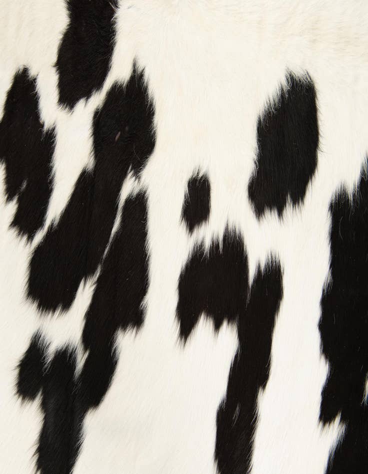 Detail image of  4' 11 x 5' 7 Cowhide Leather Square Rug