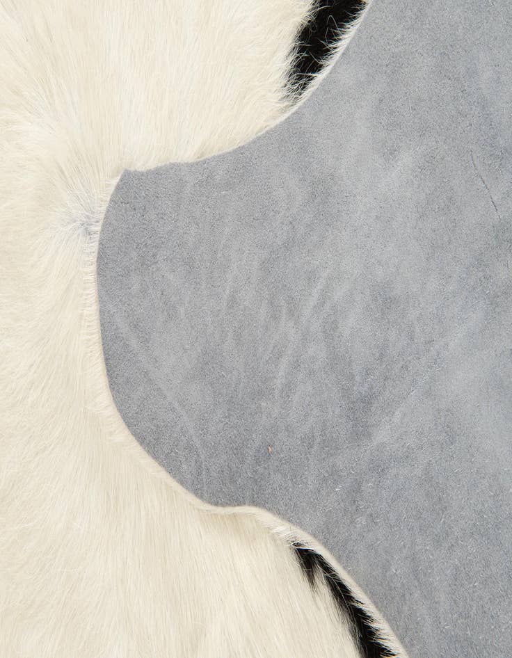 Detail image of  4' 11 x 5' 7 Cowhide Leather Square Rug