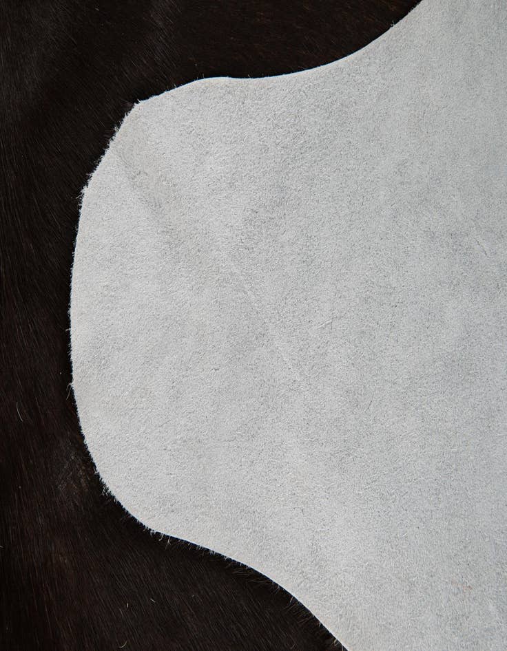 Detail image of  5' 10 x 6' 6 Cowhide Leather Square Rug