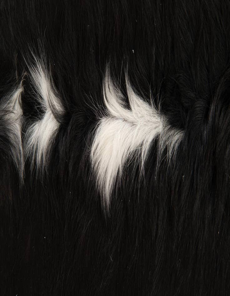 Detail image of  6' x 6' 2 Cowhide Leather Square Rug