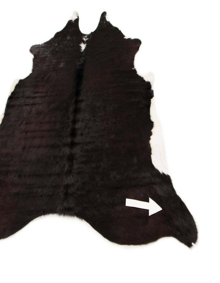 Detail image of  6' x 6' 2 Cowhide Leather Square Rug