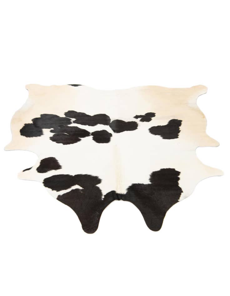 Detail image of  5' 5 x 5' 6 Cowhide Leather Square Rug