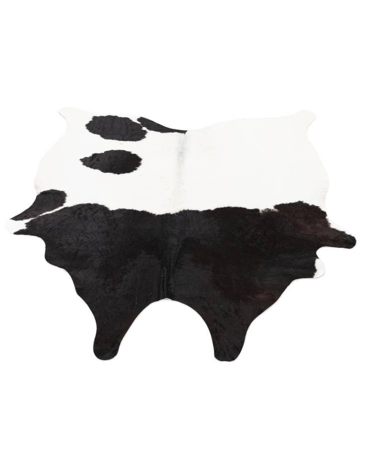 Detail image of  4' 8 x 5' Cowhide Leather Square Rug