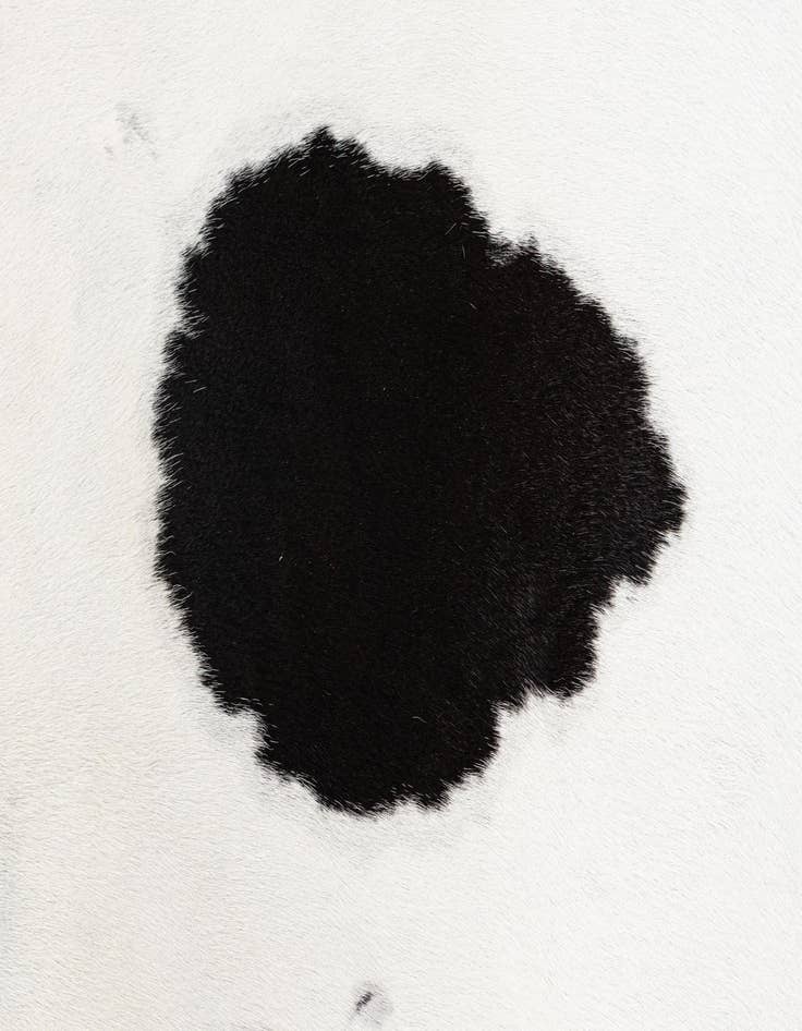 Detail image of  4' 8 x 5' Cowhide Leather Square Rug