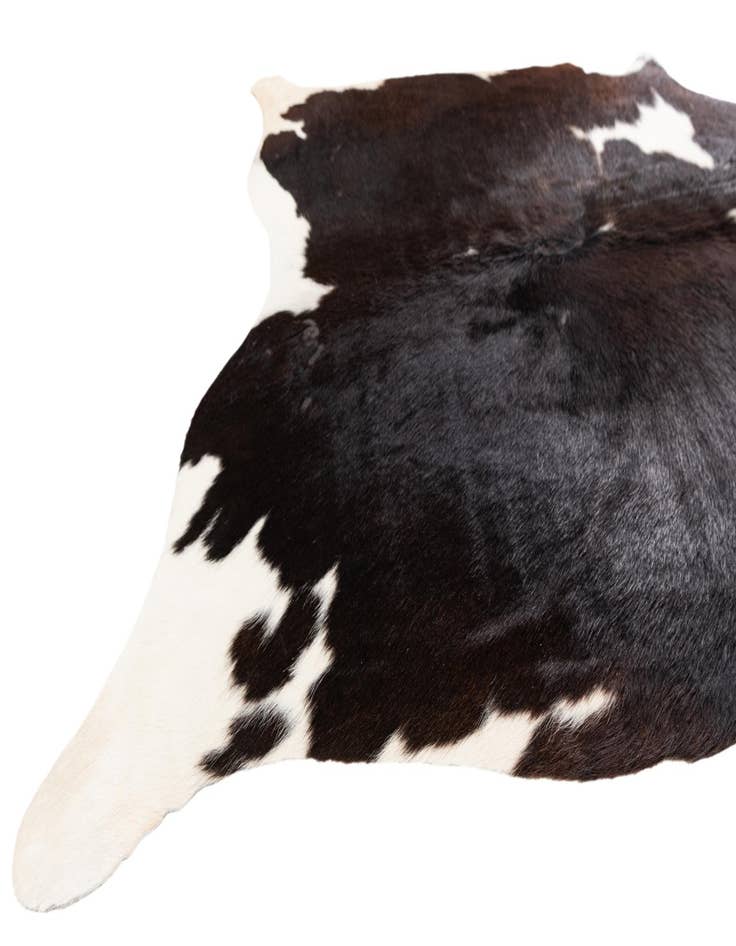 Detail image of  5' x 5' 2 Cowhide Leather Square Rug