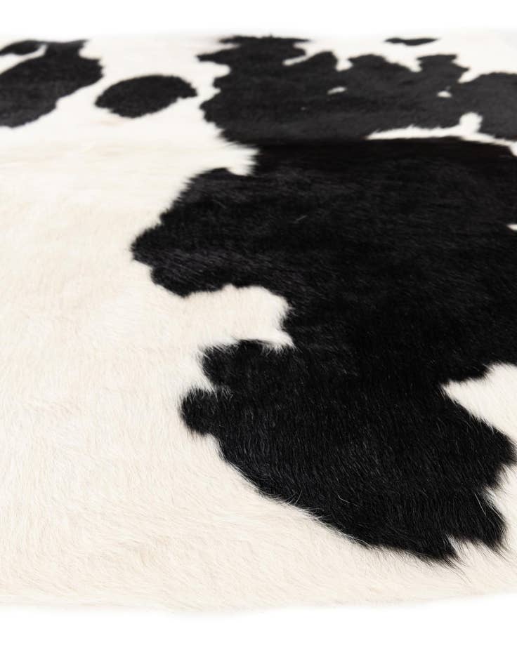 Detail image of  5' 6 x 6' 2 Cowhide Leather Square Rug