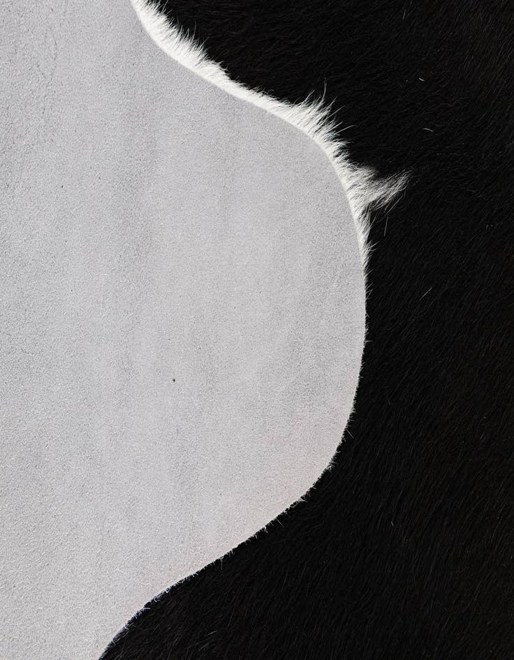 Detail image of  5' 6 x 6' 2 Cowhide Leather Square Rug