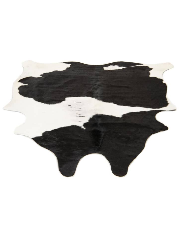 Detail image of  5' 3 x 5' 6 Cowhide Leather Square Rug