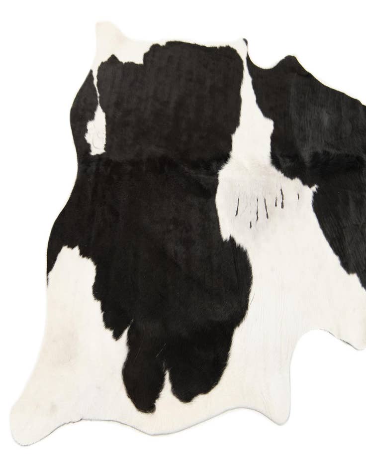 Detail image of  5' 3 x 5' 6 Cowhide Leather Square Rug