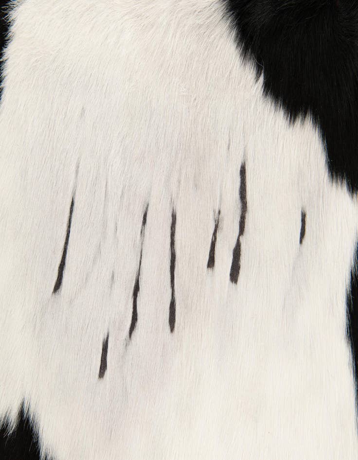 Detail image of  5' 3 x 5' 6 Cowhide Leather Square Rug